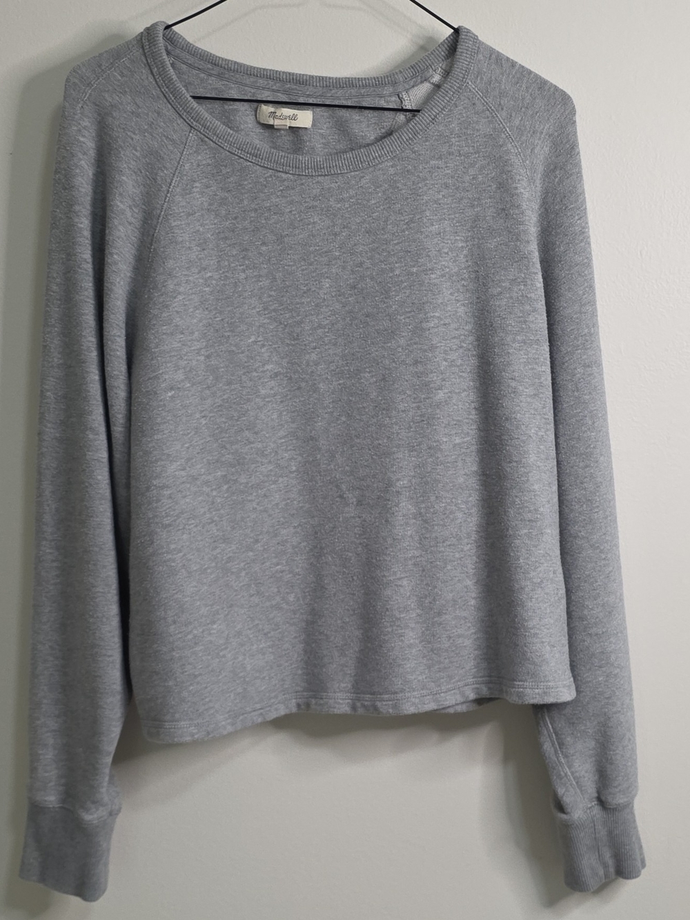Madewell Light Gray Crewneck Pullover Sweatshirt
